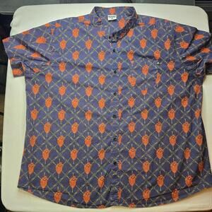 Creepy Co. TAROT HEART BUTTON-UP DRESS SHIRT Size 4XL Barbed Wire Heart AOP